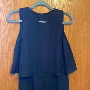 Black flowy one piece jumpsuit, size S